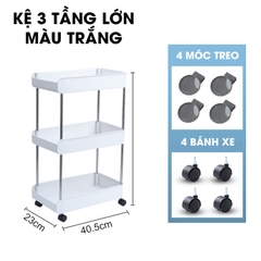 Kệ để đồ nhà bêp nhà tắm LH-3443 có bánh xe đẩy, kệ đứng cho khe hẹp tủ lạnh, phòng tắm, phòng bếp