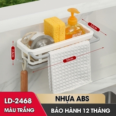 Kệ để dụng cụ rửa chén, giá để nước rửa chén bát treo tường có khay hứng nước LD-2468