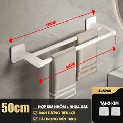 Giá treo khăn nhà tắm LD-5280 hợp kim nhôm không rỉ