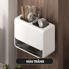 Kệ muỗng đũa, ống đựng muỗng đũa để bàn hoặc treo tường LH-6325 thép carbon chống rỉ