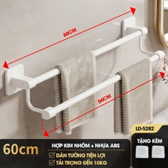 Giá treo khăn nhà tắm LD-5282 hợp kim nhôm không rỉ