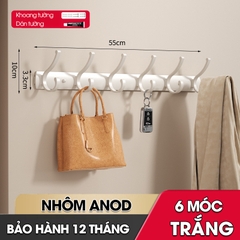 Móc treo tường RX14 Nhôm anod không rỉ, móc treo quần áo phòng ngủ, phòng khách, nhà tắm, nhà bếp, móc treo sau cửa
