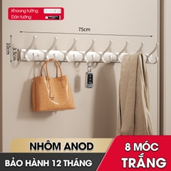 Móc treo tường RX14 Nhôm anod không rỉ, móc treo quần áo phòng ngủ, phòng khách, nhà tắm, nhà bếp, móc treo sau cửa
