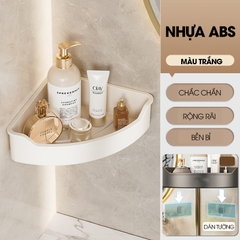 Kệ góc tường treo nhà tắm nhà bêp LD-6101, nhựa ABS siêu cứng cáp và bền bỉ