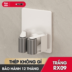 Móc kẹp cây lau nhà treo tường thép không rỉ RX09