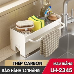 Kệ để đồ rửa chén, nước rửa chén bát, giẻ lau để bồn rửa LH-2345 thép carbon sơn nhiệt chống rỉ sét