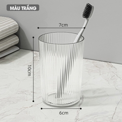 Cốc nước súc miệng, cốc đánh răng, ly uống nước A01 nhựa PET trong suốt