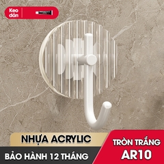 Móc treo khăn treo đồ decor phòng tắm vật liệu Acrylic cao cấp AR10 tặng kèm keo dán