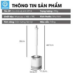 Cọ chà vệ sinh bồn cầu cán dài silicon gắn tường MT14 + tặng kèm kẹp gắp lông tóc