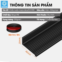 Chắn nước mưa cho cửa sổ ngoài trời D1999, cuộn dài 1m/2m tích hợp sẵn keo, giúp điều hướng ngăn mưa tạt và thấm