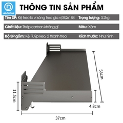Kệ lò vi sóng, kệ gia vị kệ nhà bếp treo tường SQ-6188 thép carbon không rỉ