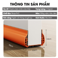 Thanh chèn chân cửa cải tiến với 2 lớp tăng khả năng cách âm và đáy lông đệm dể dàng đóng mở, ngăn côn trùng và gió bụi