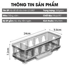 Giá để nước rửa chén, kệ để dụng cụ rửa bát đĩa LD-2457