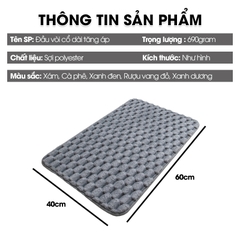 Thảm chùi chân lông nhung vân mai rùa lông dày mềm mịn chống trượt 40x60cm