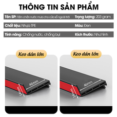 Tấm chắn nước mưa cho cửa sổ ngoài trời D1994, giúp ngăn mưa tạt và nước thấm lậu qua khe cửa sổ