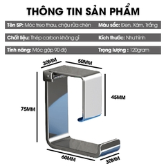 Móc treo thau chậu, móc treo rỗ nhựa RX16 phiên bản cải tiến Thép không rỉ