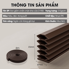 Ron giảm chấn chặn khe cửa D1900, chống va đập, giảm tiếng ồn, ngăn bụi có sẵn keo và có thể tùy chỉnh độ dày