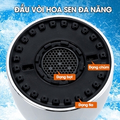 Vòi xoay tăng áp lõi đồng 2 cực 3 chế độ 9302