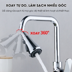 Vòi xoay tăng áp lõi đồng 2 cực 3 chế độ 9302