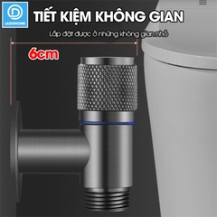 Bộ vòi xịt vệ sinh, toilet cao cấp LH-9424 thép không rỉ, lõi đồng + dây lò xo 2m, giá đỡ dán tường, van chia chữ H