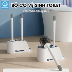 Cọ chà bồn cầu, bàn chải toilets nhà vệ sinh đầu silicon 2 trong 1 LH-8675, với đầu cọ linh hoạt len lõi mọi ngóc ngách