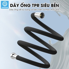 Ống nước vòi sen 1.5m TPR Silicon dẻo dai siêu bền chống cháy sử dụng được nóng lạnh, đầu nối bằng đồng chống mòn