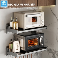 Kệ lò vi sóng, kệ gia vị kệ nhà bếp treo tường SQ-6188 thép carbon không rỉ