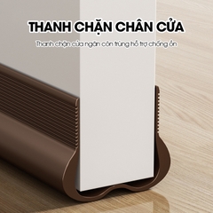 Thanh chèn chân cửa ngăn gió bụi côn trùng nhựa PVC D1949, dùng được cho cửa mở quay có độ dày 3-5cm, khe hở không quá 2cm