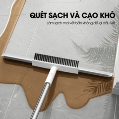 Cây gạt nước chà sàn nhà tắm 2 trong 1, chổi cọ sàn và gạt nước toilet LH-8899