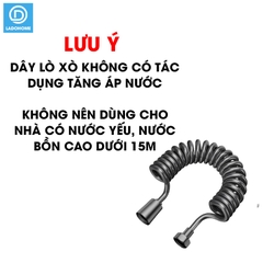 Ống nước lò xo co giãn cho vòi xịt vệ sinh, vòi xịt toilet nhà tắm nhựa PU, sử dụng được nóng lạnh