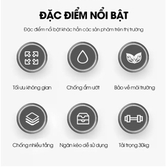 Hộp lưu trữ gấp gọn có thể xếp chồng LH-5555, hộp tủ đựng quần áo, văn phòng phẩm, vật dụng cá nhân xếp tầng ngăn nắp