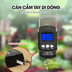 Cân cầm tay, cân treo di động 50kg HS-A09L cân chuyển phát nhanh dropship, có kèm thước dây tiện lợi