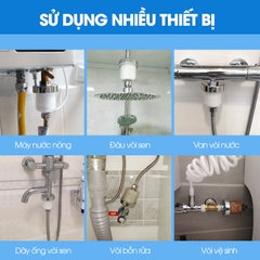 Đầu lọc nước cho vòi hoa sen, vòi rửa vệ sinh, vòi máy giặt,... LD-9322 tương thích cở ren 21, lõi lọc có thể thay thế
