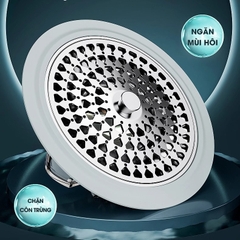 Nắp đậy cống thoát nước, thoát sàn một chiều ngăn mùi LD-2505 , chất liệu thép không rỉ + nhựa ABS