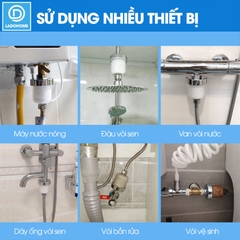 Đầu lọc nước cho vòi hoa sen, vòi rửa vệ sinh, vòi máy giặt,... LD-9322 tương thích cở ren 21, lõi lọc có thể thay thế