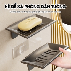 Khay đựng xà bông cục dán tường LD-1937 , khay đựng xà phòng có lỗ thoát nước thép carbon chống gỉ