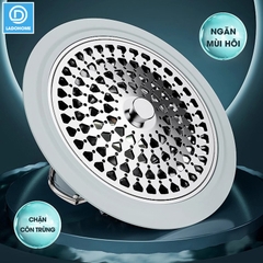 Nắp đậy cống thoát nước, thoát sàn một chiều ngăn mùi LD-2505 , chất liệu thép không rỉ + nhựa ABS