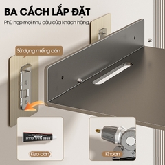 Giá đỡ bộ phát wifi treo tường LH-7333, giá đỡ camera, TV Box, máy chiếu nhiều kích cỡ tặng miếng dán, keo dán tắc kê