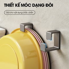 Móc treo thau nhựa, móc treo chậu rửa chén chậu giặt đồ RX12 thép carbon không rỉ