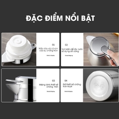 Bình giữ nhiệt, ấm giữ nhiệt loại lớn 2.3L phong cánh châu Âu LH-2439, thời gian giữ nhiệt 24h, inox 304 cao cấp