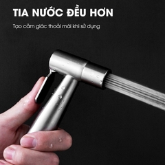 Vòi xịt toilet, vòi xịt vệ sinh phòng tắm cao cấp INOX304 LH-9423 + tặng kèm giá đỡ, ống dây lò xo 3 mét chất lượng cao