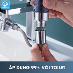 Ống nước lò xo co giãn cho vòi xịt vệ sinh, vòi xịt toilet nhà tắm nhựa PU, sử dụng được nóng lạnh