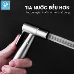 Bộ vòi xịt vệ sinh, vòi xịt toilet LD-9426 với đầu xịt inox 304 kết hợp dây dẫn lõi to 10mm giúp tăng lưu lượng nước