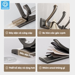 Móc treo tường RX14 Nhôm anod không rỉ, móc treo quần áo phòng ngủ, phòng khách, nhà tắm, nhà bếp, móc treo sau cửa