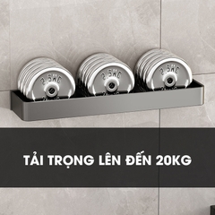 Kệ dán tường LH-5750 nhà tắm nhà bếp Bathroom Kitchen Nhôm Anod không rỉ + tặng kèm keo dán, tắt kê và vít