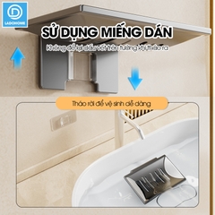 Khay đựng xà bông cục dán tường LD-1937 , khay đựng xà phòng có lỗ thoát nước thép carbon chống gỉ