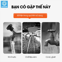 Vòi nước xả lưu lượng lớn cao cấp LD-9101, vòi xả hồ, vòi cho máy giặt, vòi nước ngoài trời sân vườn lõi to (Ren 21)