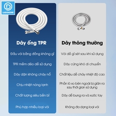 Ống nước vòi sen 1.5m TPR Silicon dẻo dai siêu bền chống cháy sử dụng được nóng lạnh, đầu nối bằng đồng chống mòn