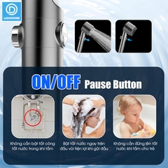Vòi lá sen, vòi hoa sen kèm bộ lọc cao cấp LD-9010, 3 chế độ nước kèm nút gạt khóa nước tiện lợi
