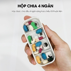 Hộp chia thuốc 7 ngày 4 buổi LH-2039 sáng trưa chiều tối nhựa ABS bền đẹp an toàn tiện dụng mang đi làm, đi du lịch, ...